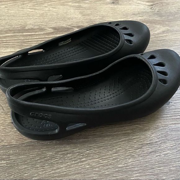 CROCS Shoes - 𝅺Crocs Sandals Womens Kadee Ballet Flats Black Slingback Slip On Shoes Sz 8